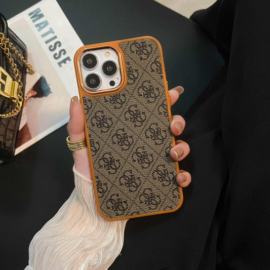Husă galbenă de lux pentru iPhone-MD231025