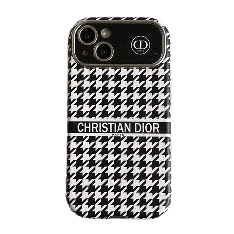 Μόδα Λευκή & Καφέ Δερμάτινη θήκη για iPhone