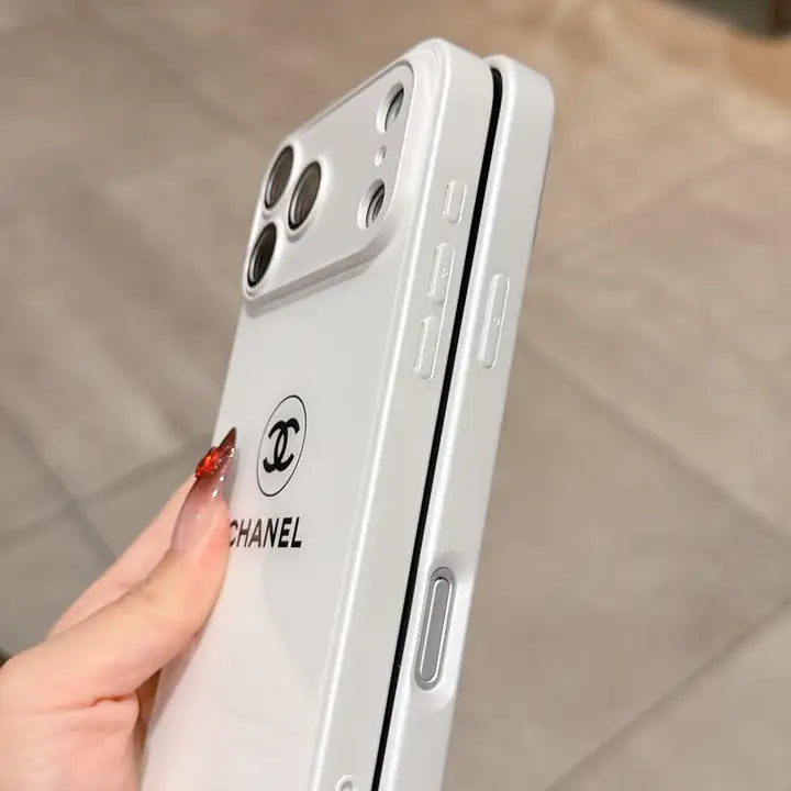 Klassinen Minimalist Luxe iPhone Suojakuori – White Gloss Edition