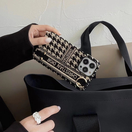 Muoti Houndstooth-ranneke iPhone-kotelo