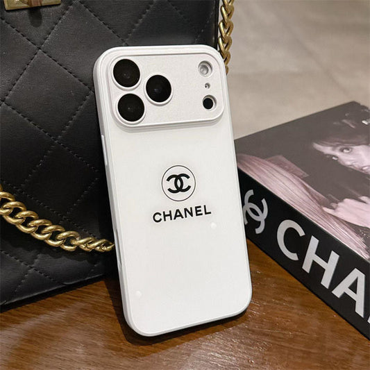 Husă clasică pentru iPhone de lux minimalistă – ediție albă lucioasă