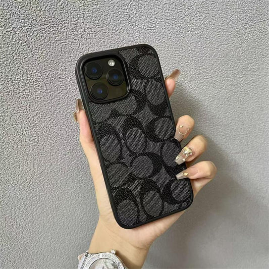 Pehmeä nahkarakenne suojaava iPhone-kuori