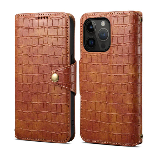Θήκη iPhone Print Alligator με πορτοφόλι και λουράκι