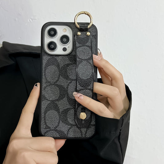 Klasični ovitek za iPhone z držalom, črne barve - SW240330