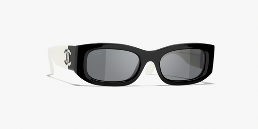 Occhiali da sole rettangolari in acetato alla moda