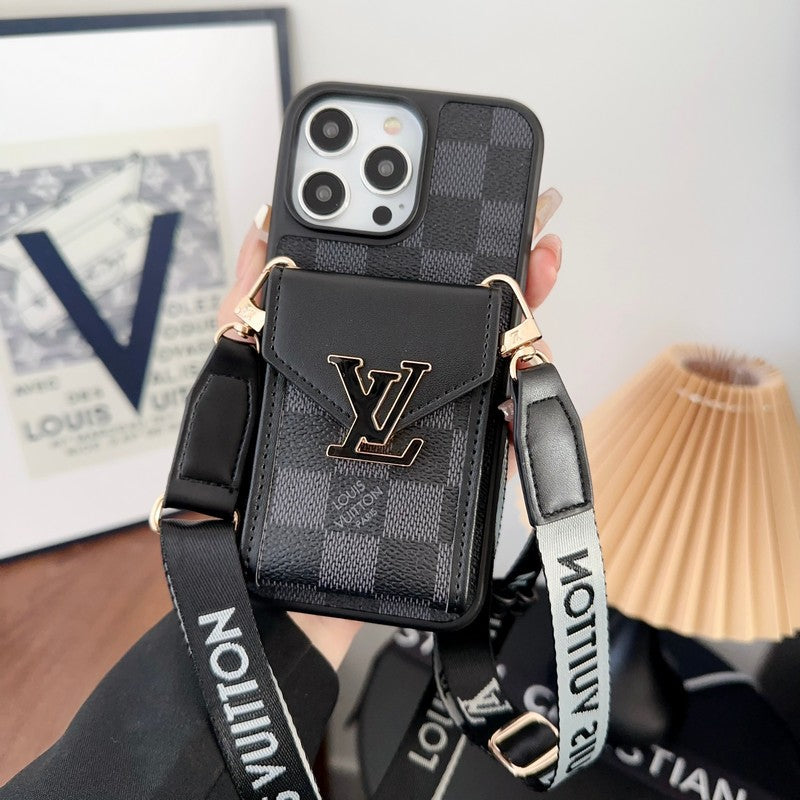 Luxusní Card Bag Pětibarevný řetízkový obal na iPhone