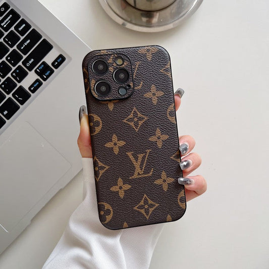 Ylellinen klassinen värillinen nahkainen iPhone-kotelo