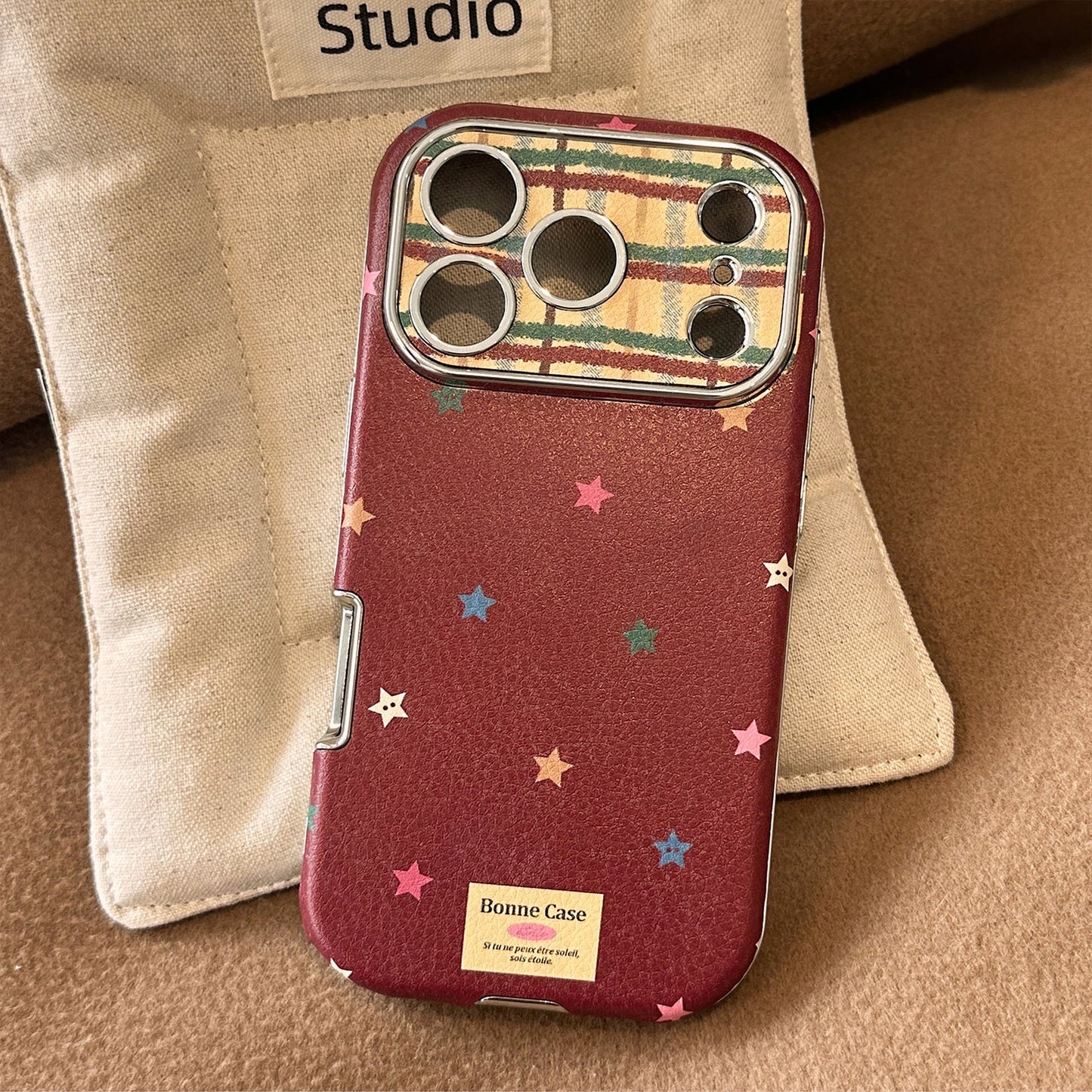 Color star contrast creative application iphone17promax mobile phone case Apple 16 anti-drop 13 all-inclusive 15 hand rope