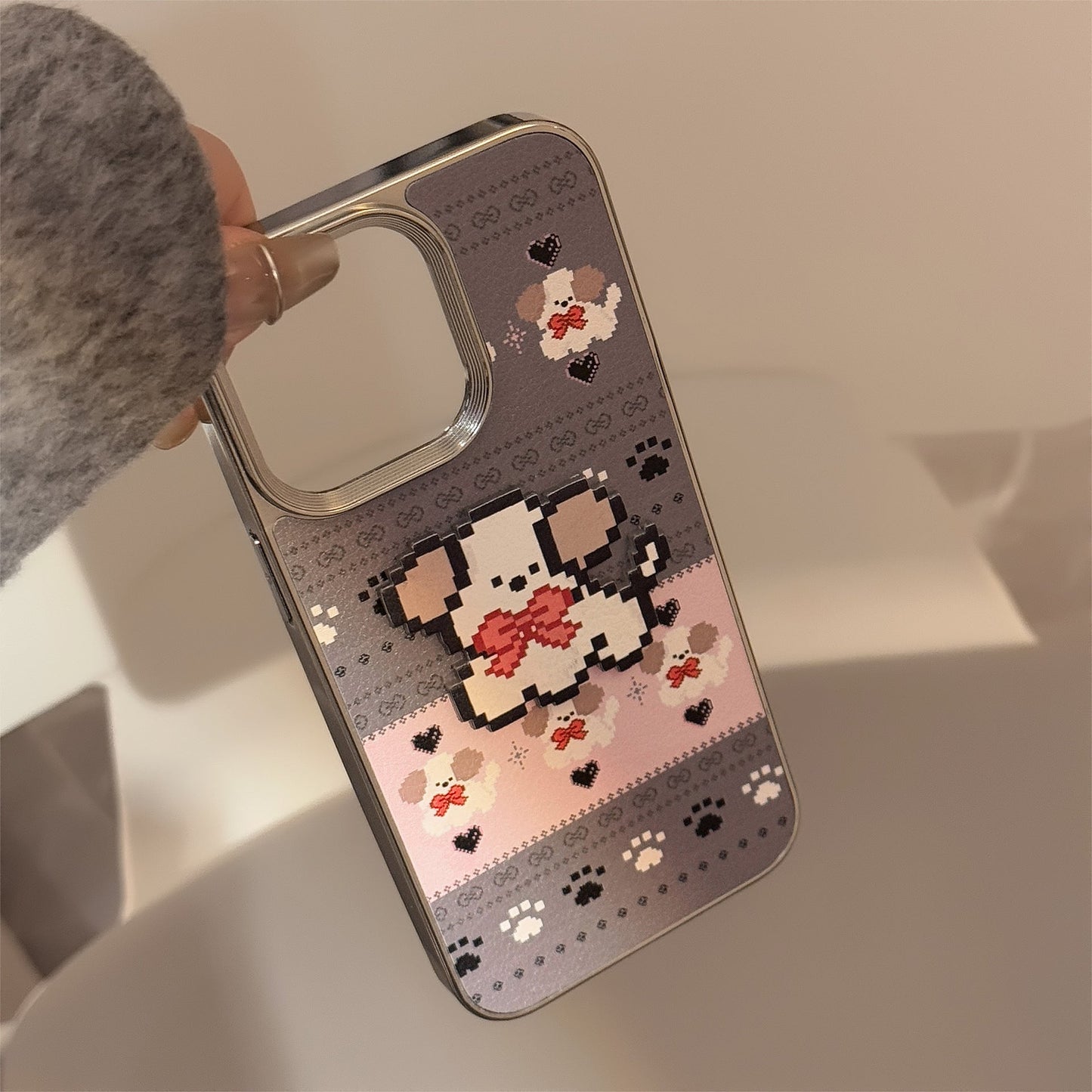 Fair Island cartoon apple 16 mobile phone case 17promax leather 15 for iPhone13 plating hard 11 couple