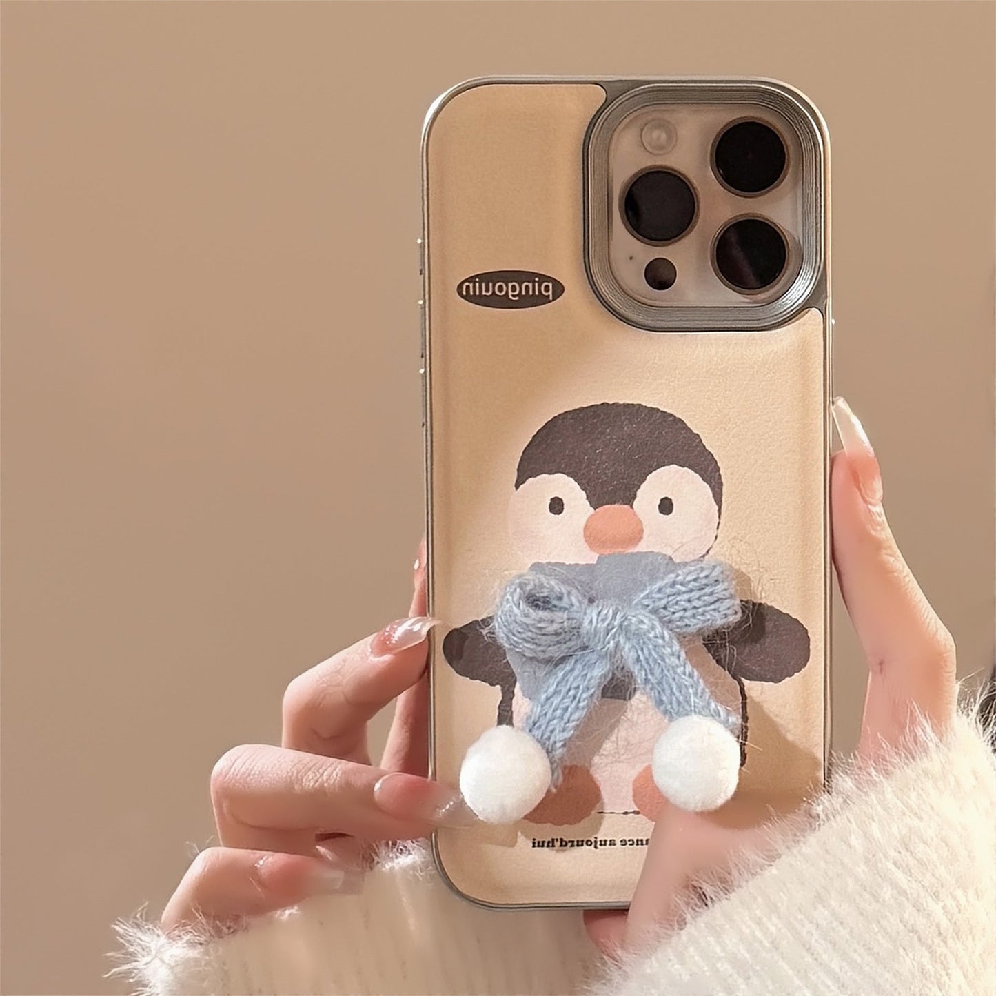 Fun plush animal Apple 16 mobile phone case 17promax cortex three-dimensional 15 suitable for iPhone13 hair generation