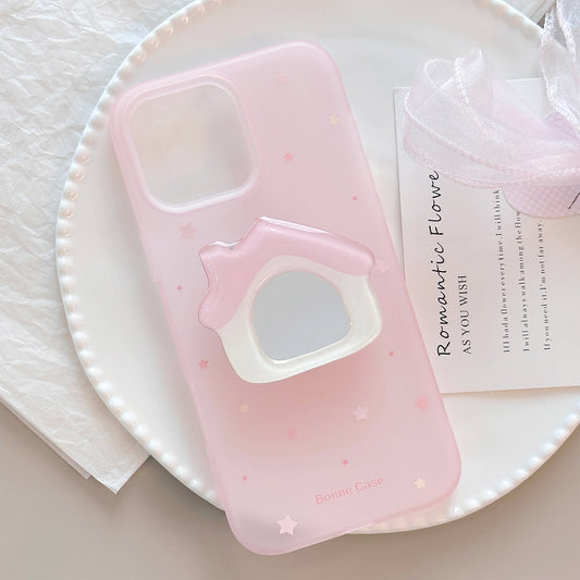 ins windrosa Kabinenspiegelhalterung für iPhone 15Pro Max Apple 16 Handyhülle 13 Nische 17