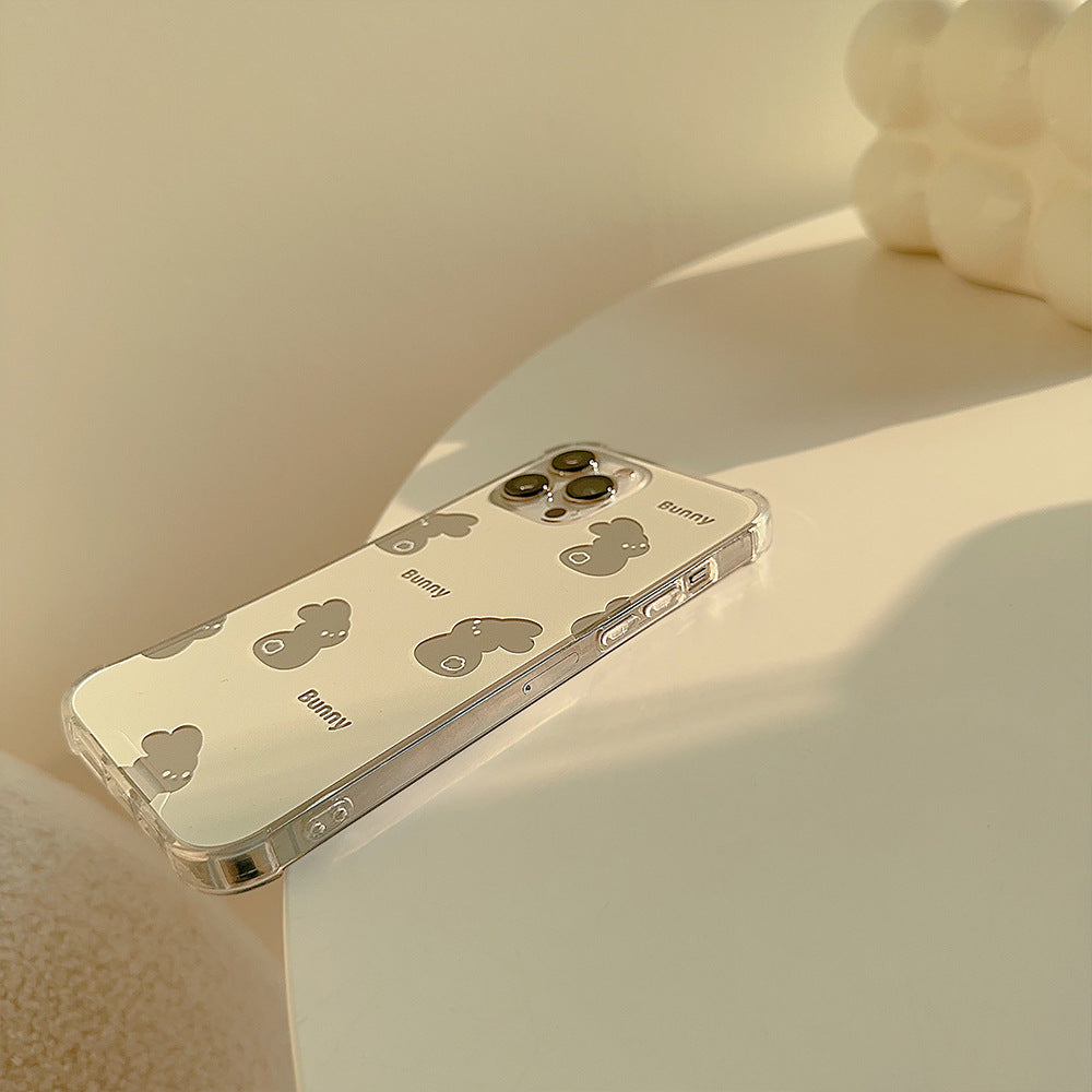 Original mirror rabbit iPhone15 iPhone case 17 creative 12 generation hair X/8 suitable for 14pro max set 11