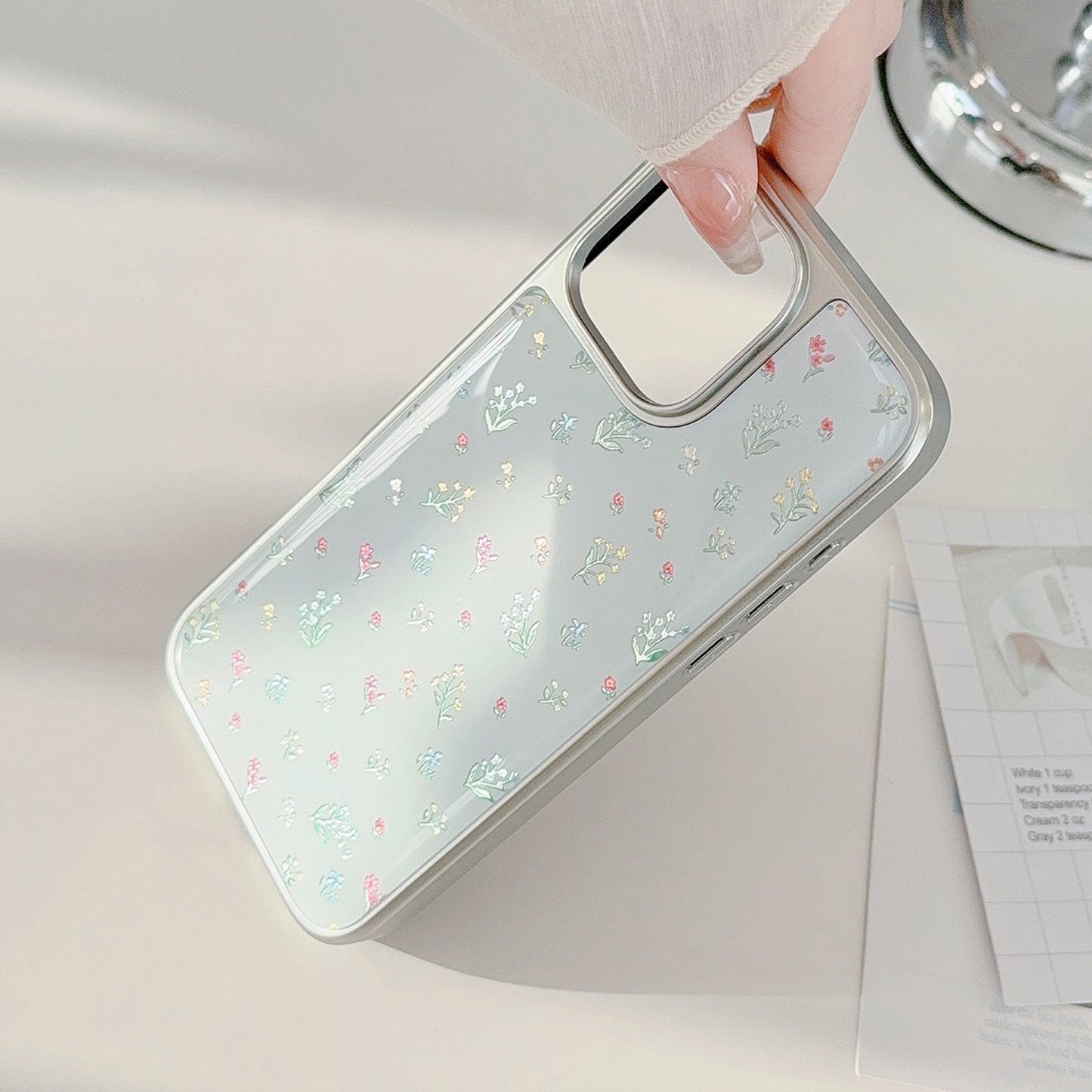 Gilt 15 Apple 16Pro Max mobile phone case iphone17 color flower 14 suitable for Huawei mate Epoxy