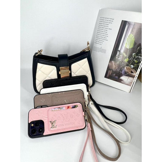Ylellinen neljän värin korttilaukku iPhone-kotelo