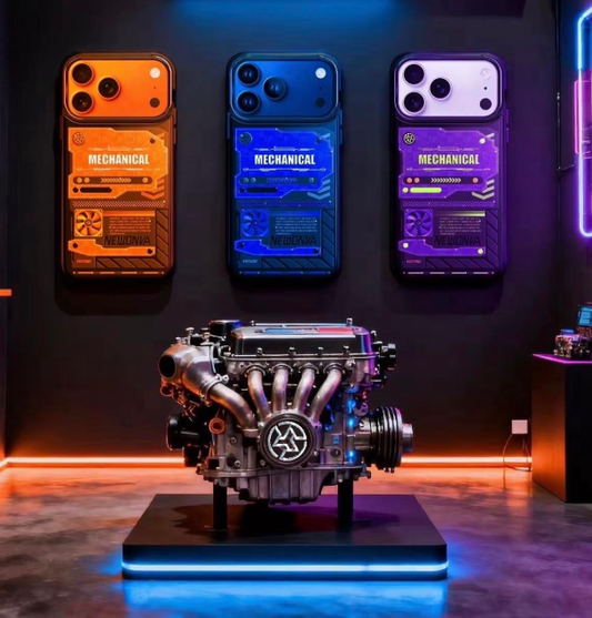 Pozlaćena mat magnetna cyber-mehanička maska za iPhone