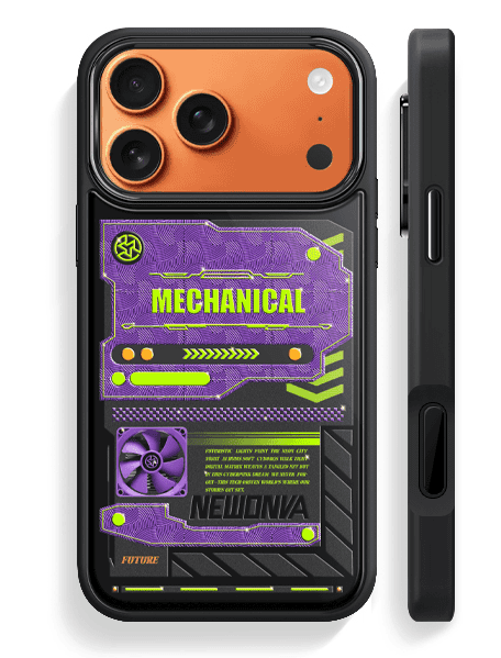 Pozlaćena mat magnetna cyber-mehanička maska za iPhone