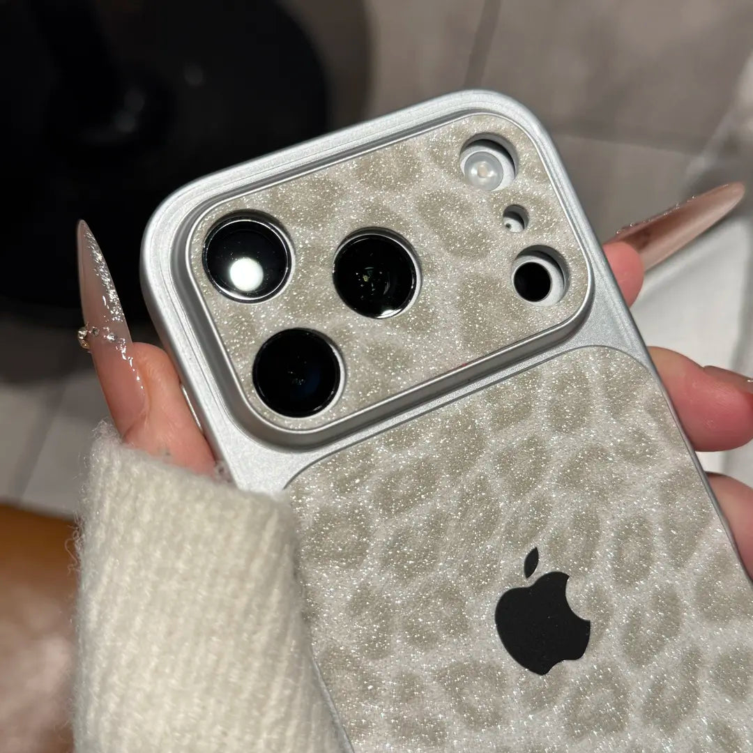 Θήκη τηλεφώνου Leopard Print Glitter — Αφρώδης προστασία με κομψή σχεδίαση