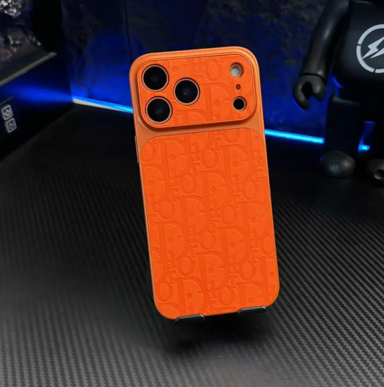 Funda de iPhone de cuero con relieve de cielo estrellado