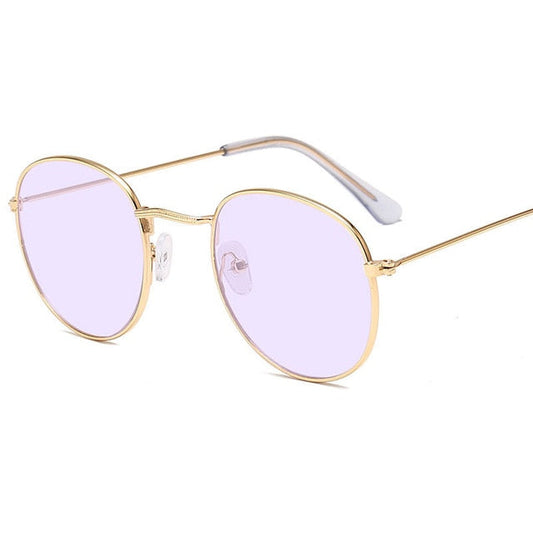 LeonLion Klassische runde Sonnenbrille mit kleinem Rahmen für Damen/Herren, Markendesigner, Legierung, Spiegel-Sonnenbrille, Vintage, Modis Oculos