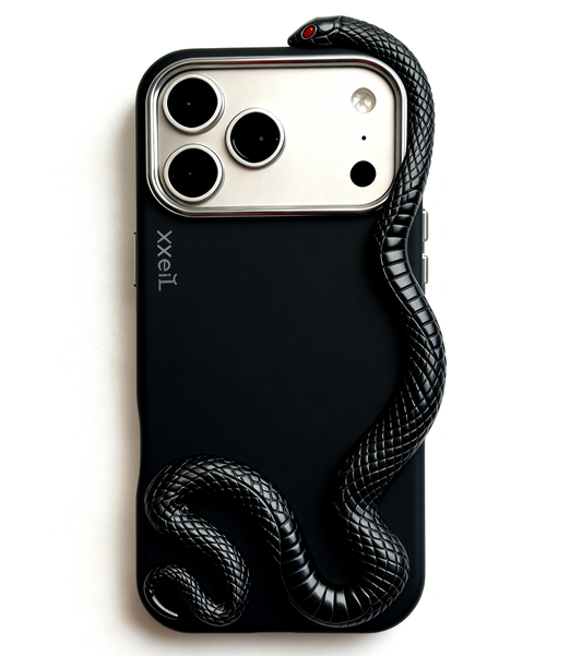 Torbica za iPhone 3D zmija s kožnom teksturom: mistična sofisticiranost