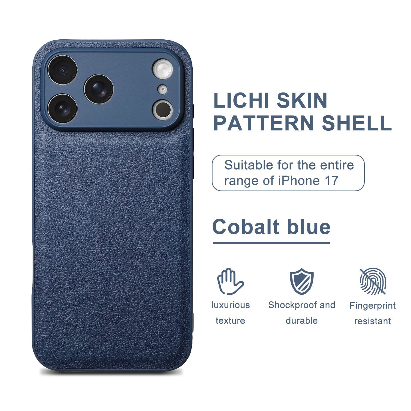 Cás Leathar Patrún Craiceann Préimh Litchi le haghaidh iPhone