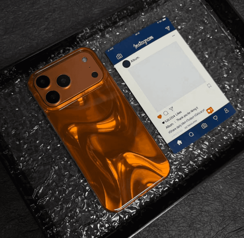 Futrola za iPhone s tekućim satenskim uzorkom