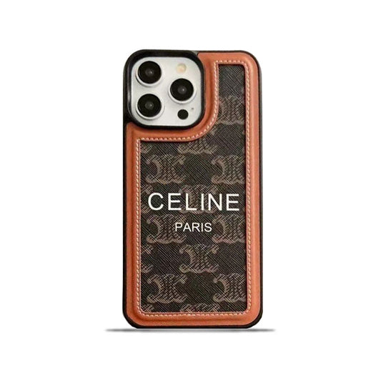 Črn Celine ovitek za iPhone s paščkom-SZ231124