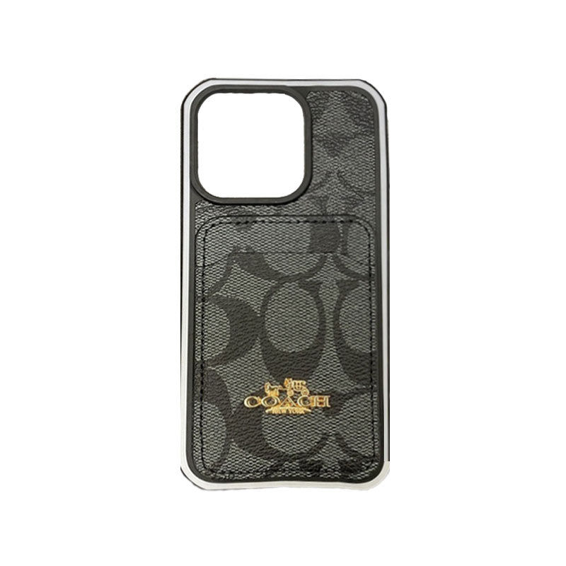 Cás iPhone Clasaiceach Le Sealbhóir Cárta Caife -KB241416