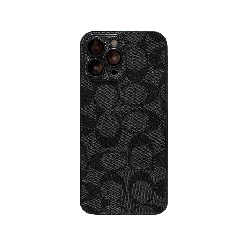 Custodia classica per iPhone nera -QB240402