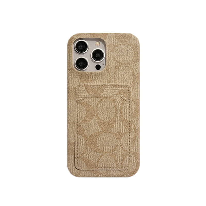 Étui classique pour iPhone avec porte-cartes blanc -JQB240330