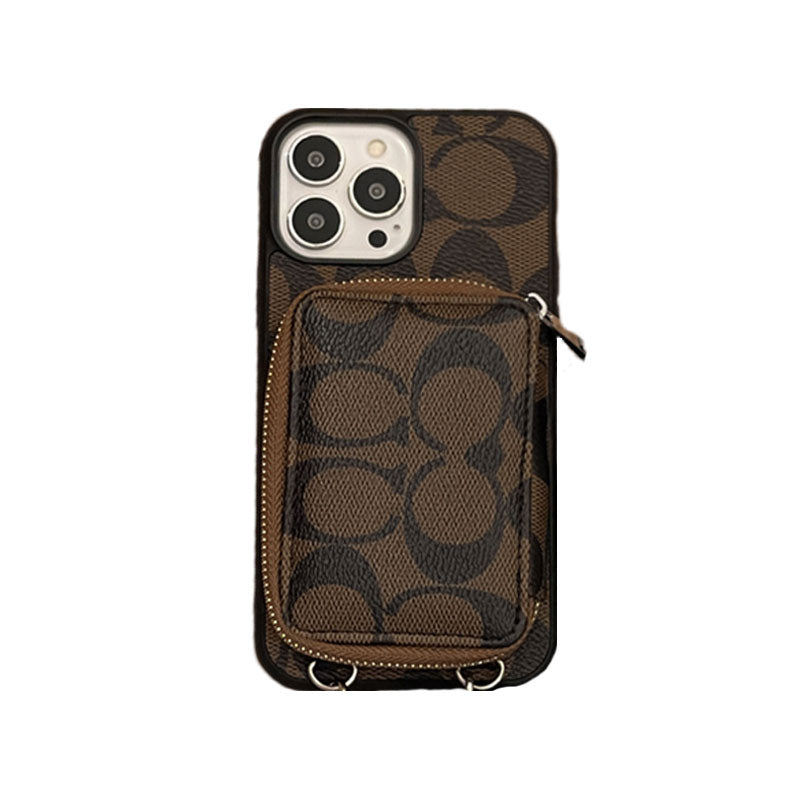 Custodia classica per iPhone con portafoglio Coffee-LQB241412