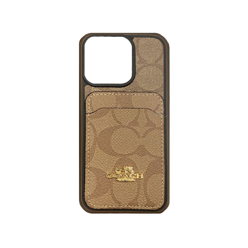 Cás iPhone Clasaiceach Le Sealbhóir Cárta Caife -KB241416