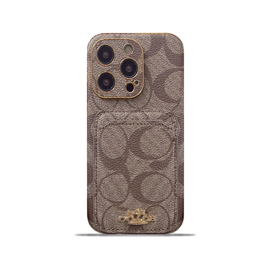 Klassinen iPhone-kotelo korttipidikekahvilla -KB241651