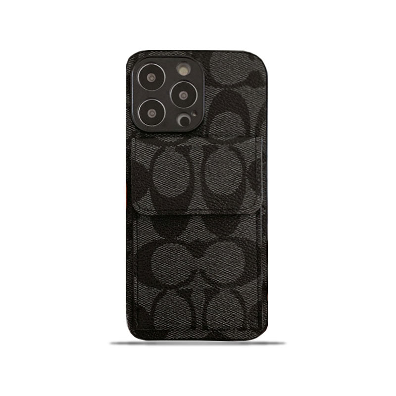 Capa clássica para iPhone com carteira preta-HP240513
