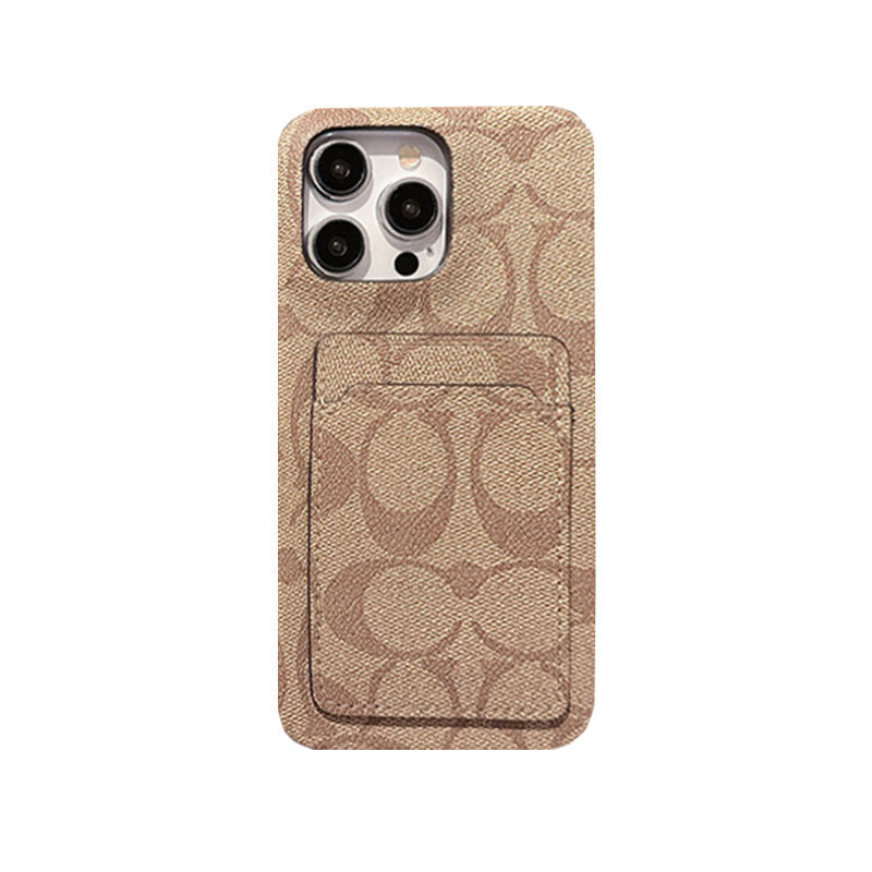 Étui classique pour iPhone avec porte-cartes blanc -JQB240330
