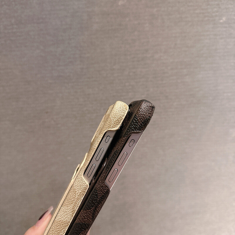 Étui classique pour iPhone avec porte-cartes blanc -JQB240330