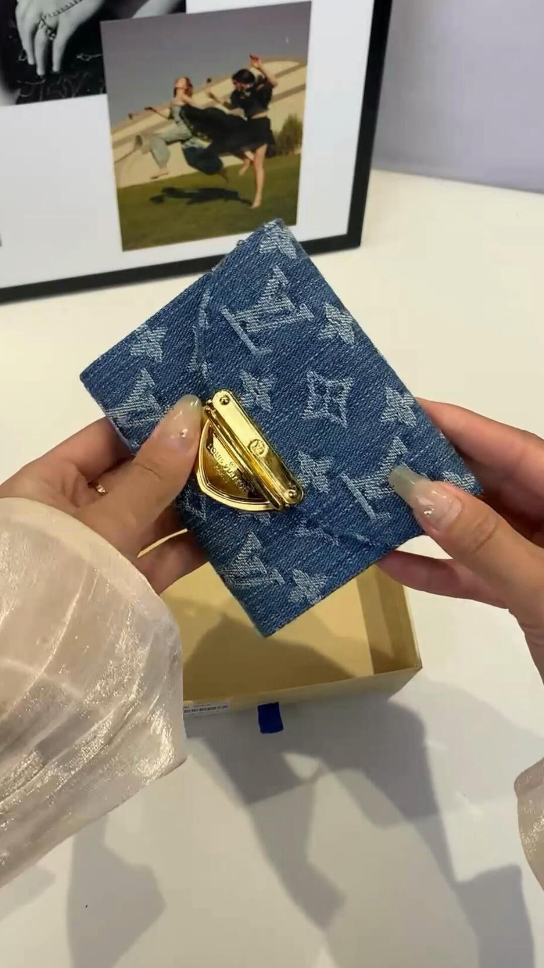 Luksus Denim Pyntet Capucines Mini Bag