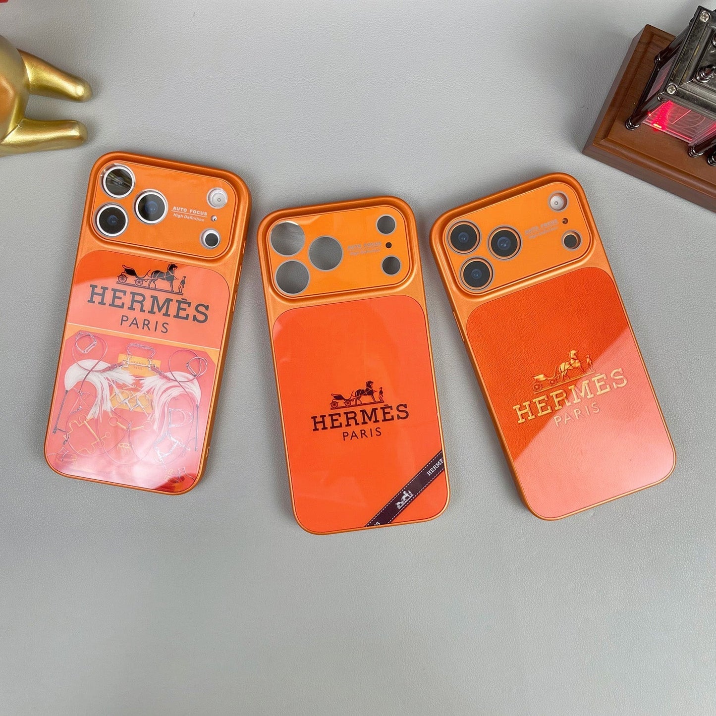H Luxury Orange Series iPhone etui