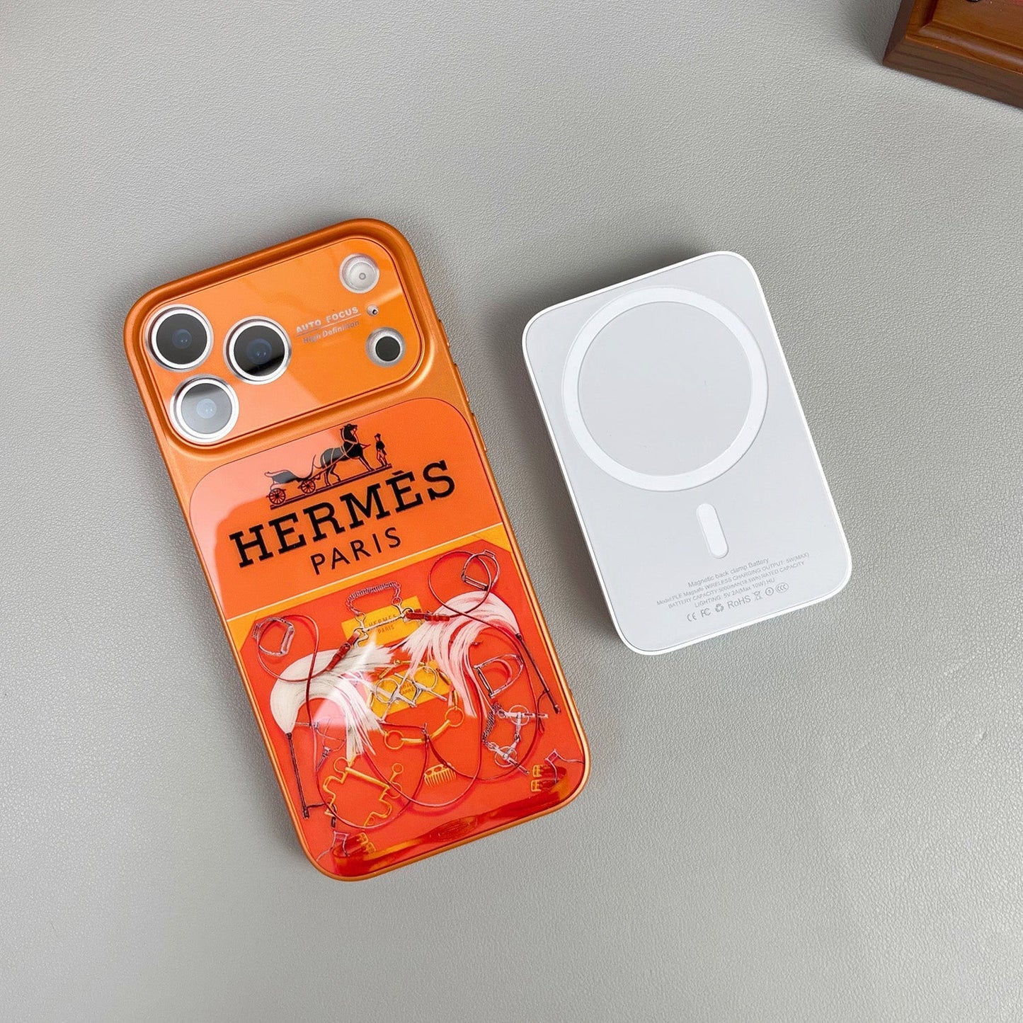 H Luxury Orange Series iPhone etui