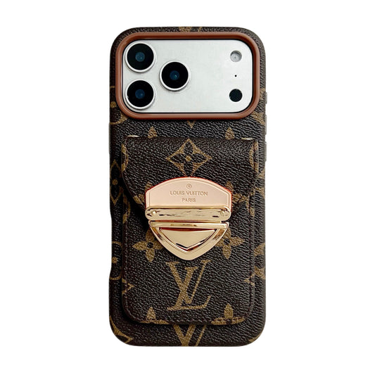 Ylellinen Crossbody iPhone -kotelo korttitaskulla & irrotettavalla hihnalla