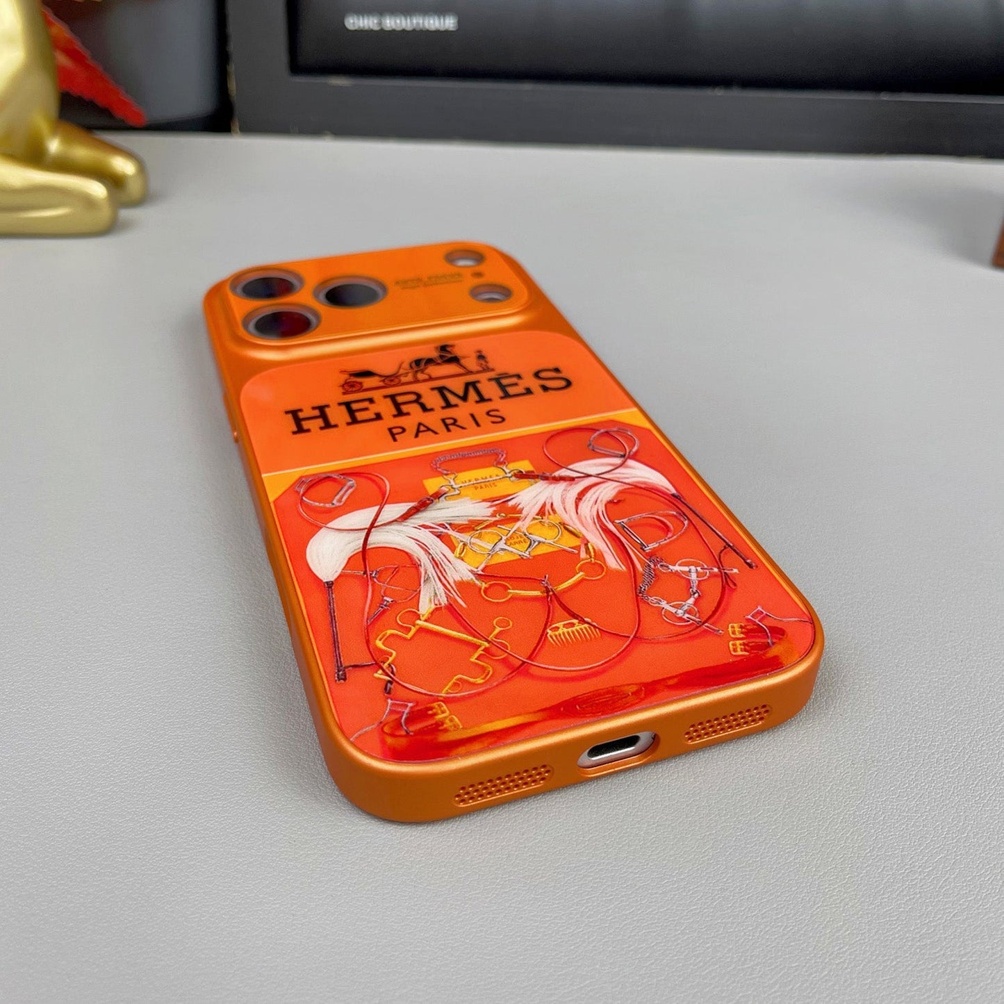 H Luxury Orange Series iPhone etui