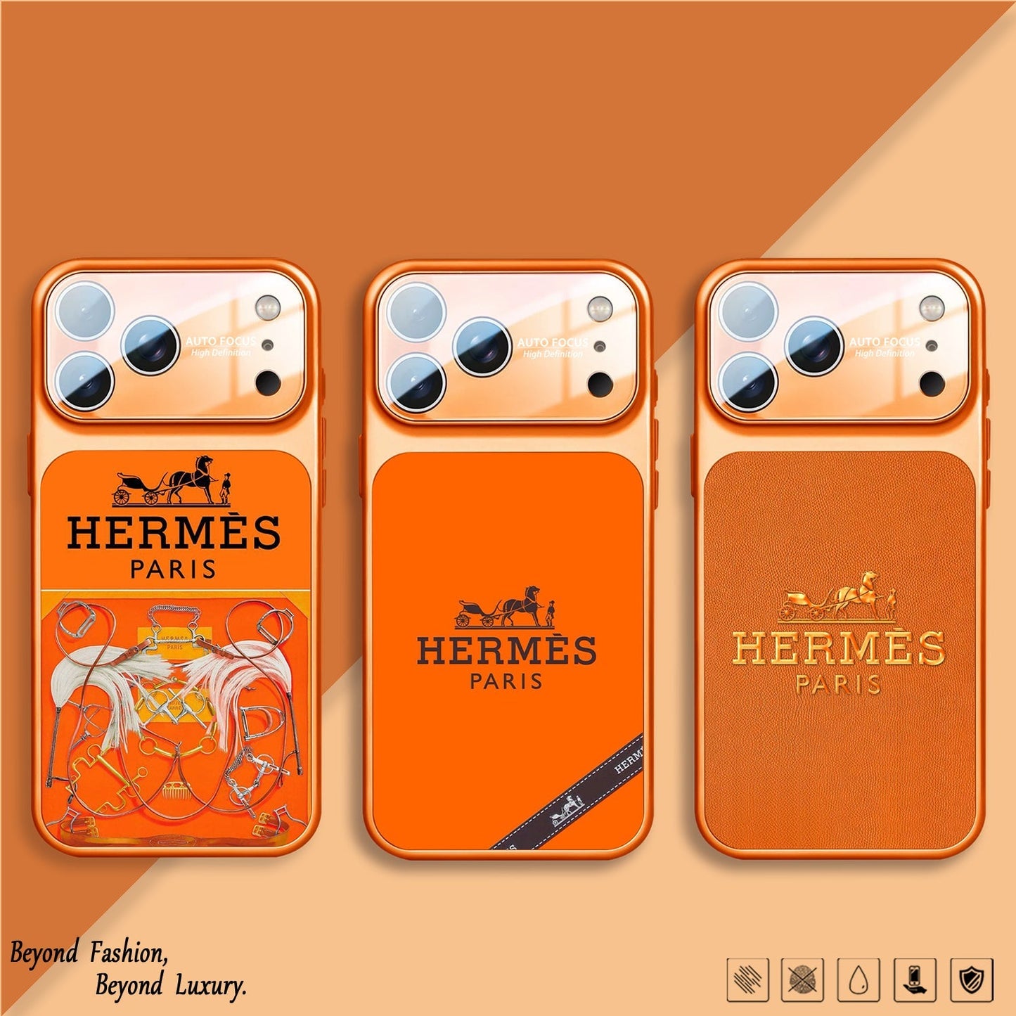 H Luxury Orange Series iPhone etui