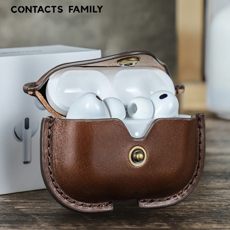 Capa de couro para Airpods Airpods Pro 3 com clipe