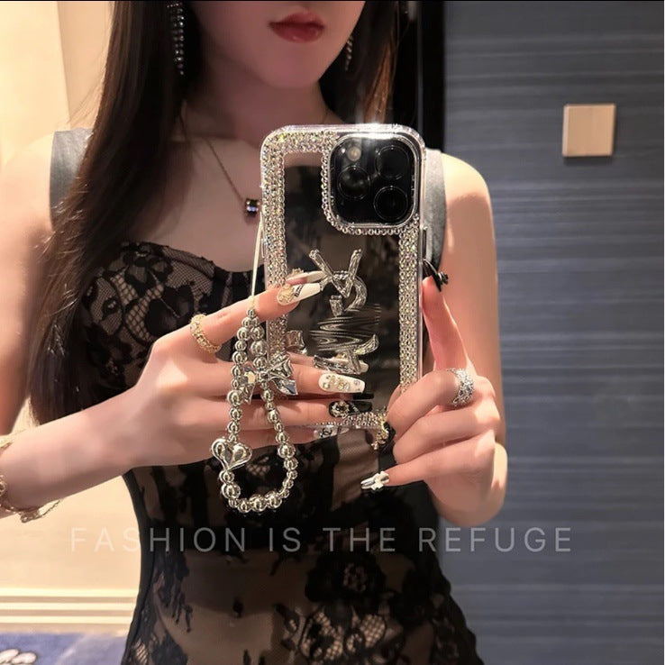Custodia per iPhone Glamorous Beauty Mirror – Trucco & Stile in movimento!