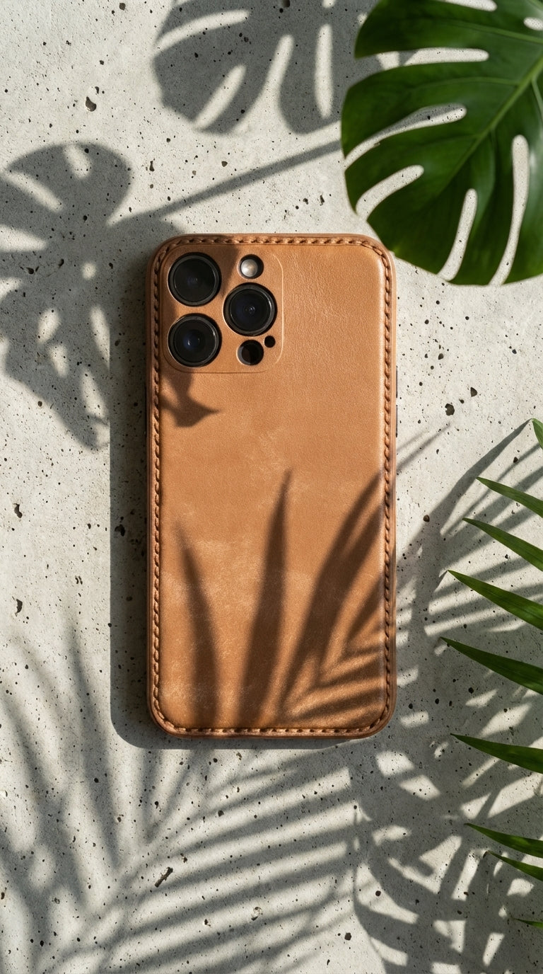 Full-grain Leather Unibody iPhone-deksel – The Art of Pure Leather Craft