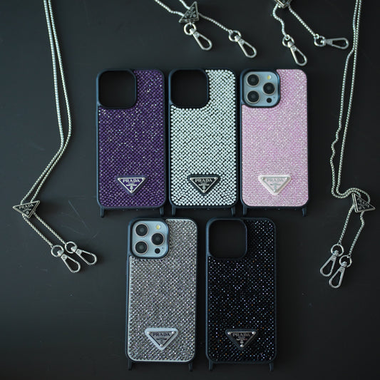 Ylellinen Diamond Crossbody iPhone-kuori