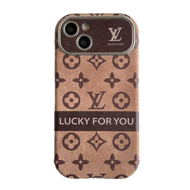 Luxusné hnedé & čierne klasické kožené puzdro na iPhone