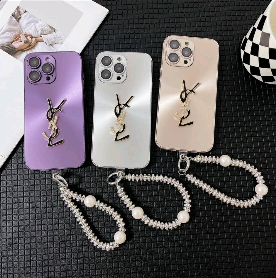Elegante custodia per iPhone Letter Shine x Mono con catena