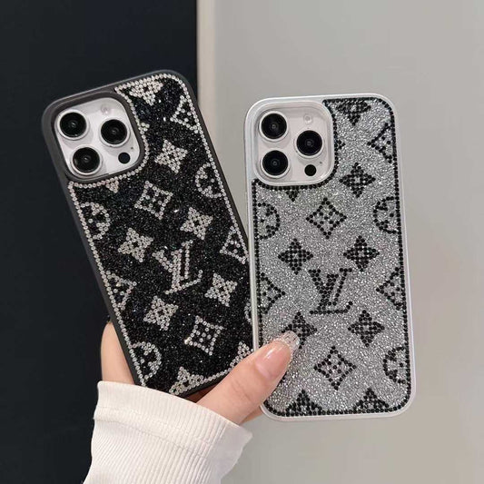 Husă pentru iPhone holografică cu sclipici de lux Y - S - L-inspirată – Ediția Diamond Shine