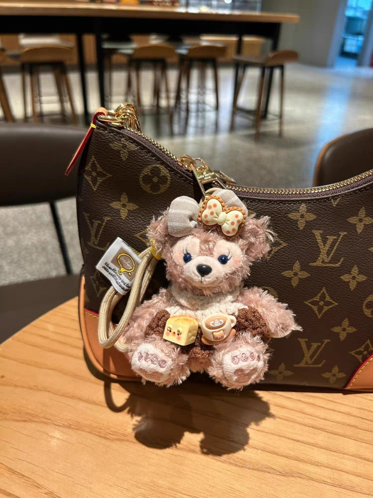 Limited Edition Sherry May Plush Keychain - Luxe Teddy Bear Bag Charm for Designer Handbags